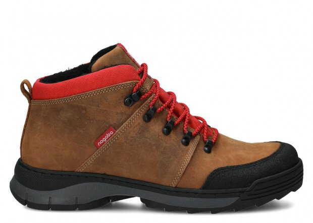 TREKKING ANKLE BOOT NAGABA 072 BROWN CRAZY LEATHER + FELT - 41