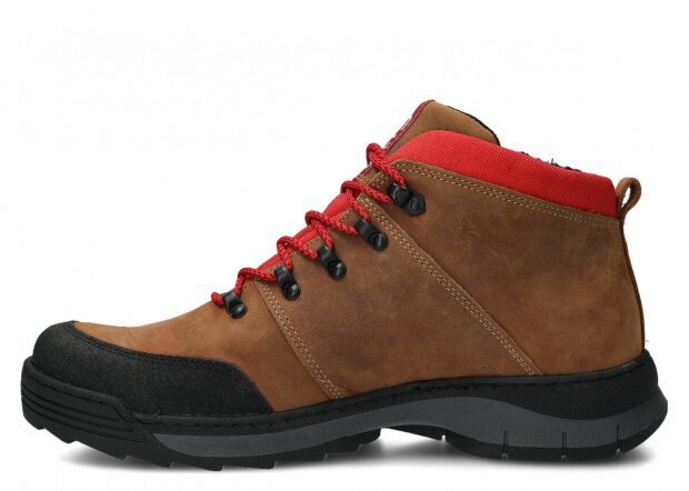 TREKKING ANKLE BOOT NAGABA 072 BROWN CRAZY LEATHER + FELT - 41