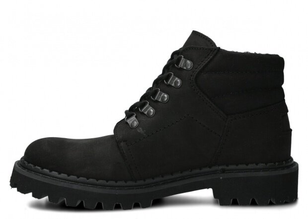 YOUTH BOOT MODEL 1121 BLACK CRAZY + FELT - SIZE 41