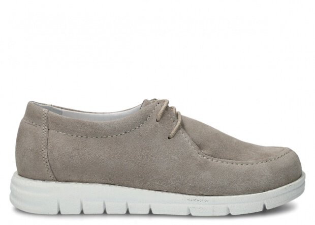 WOMEN ANKLE BOOTS MODEL 002 GREY VELOURS - SIZE 38