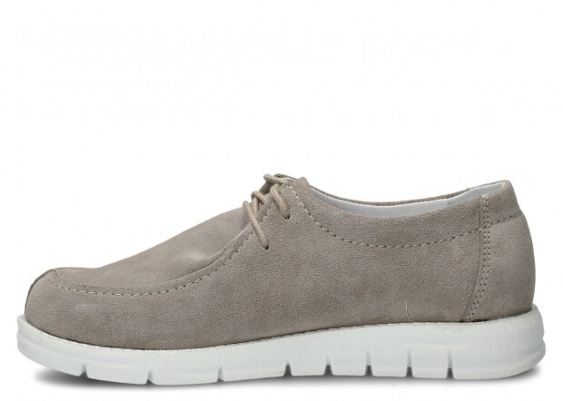 WOMEN ANKLE BOOTS MODEL 002 GREY VELOURS - SIZE 38