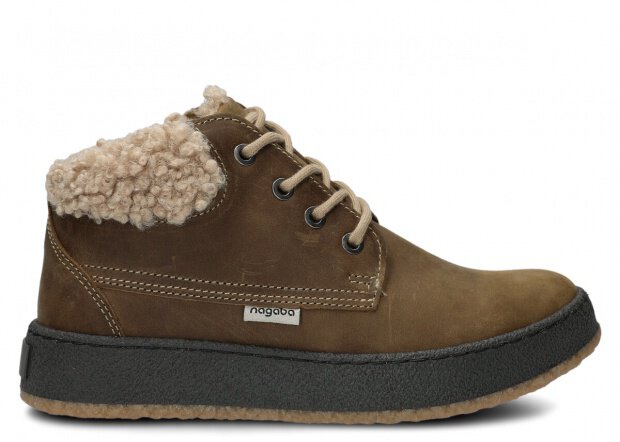 YOUTH BOOT MODEL 6151 OLIVE CRAZY + SHEEPSKIN - SIZE 38