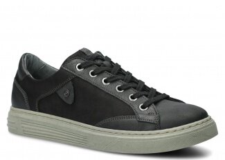 Men's shoe NAGABA 4341 black rustic leather