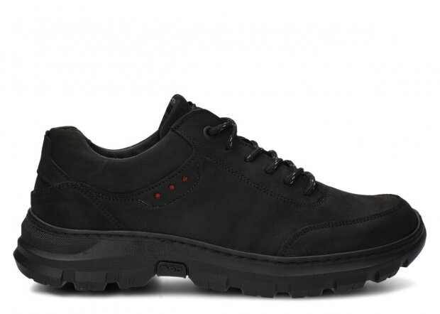 Men's trekking shoe NAGABA 4081 black crazy leather