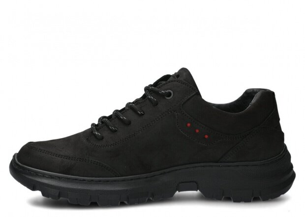 Men's trekking shoe NAGABA 4081 black crazy leather