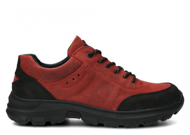 Men's trekking shoe NAGABA 4081 red crazy leather