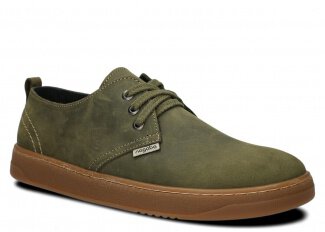 Men's wide shoe NAGABA 477 olive green crazy leather