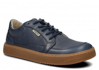 Women's wide shoe NAGABA 625 navy blue samuel leather