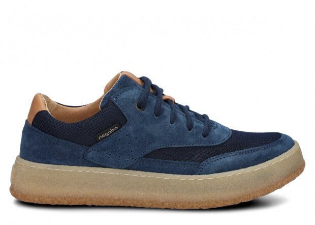 Women's shoe NAGABA 627 navy blue velours leather