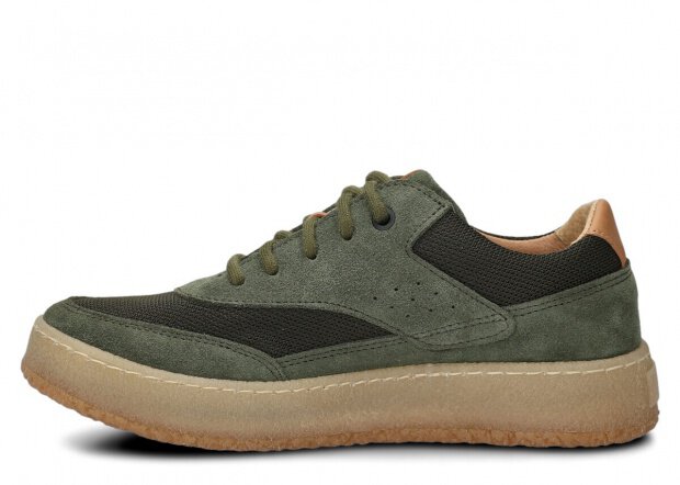 Women's shoe NAGABA 627 khaki velours leather