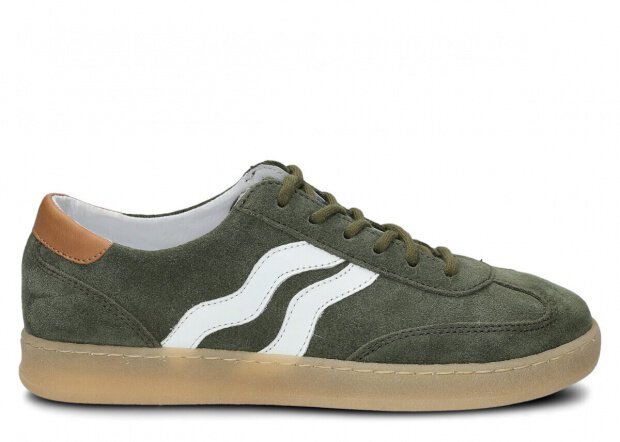 Women's shoe NAGABA 129 khaki velours leather