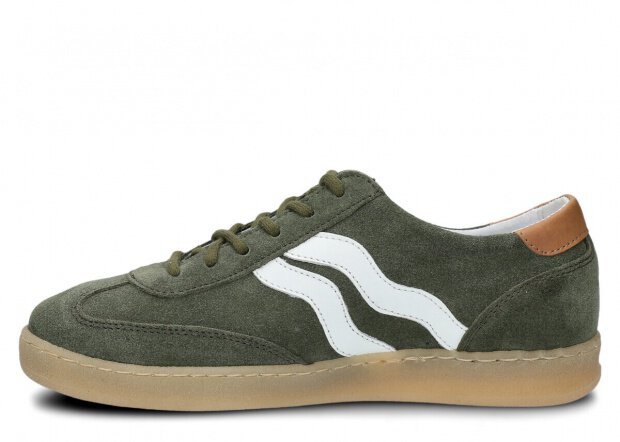 Women's shoe NAGABA 129 khaki velours leather