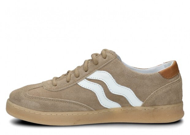 Women's shoe NAGABA 129 beige velours leather