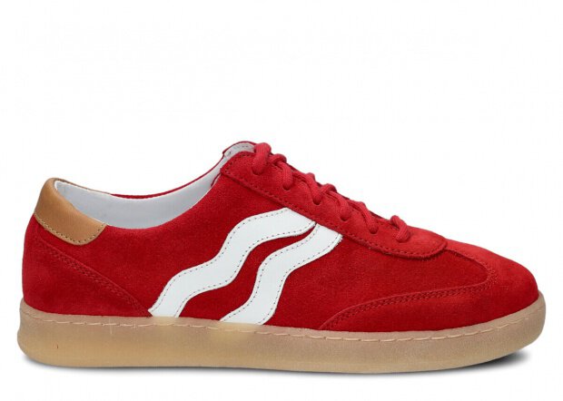 Women's shoe NAGABA 129 red velours leather