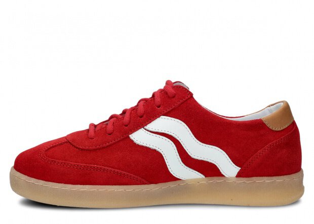 Women's shoe NAGABA 129 red velours leather