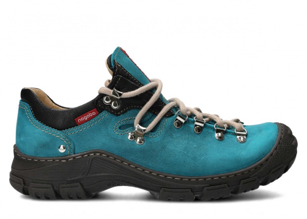 Men's trekking shoe NAGABA 055 turquoise crazy leather