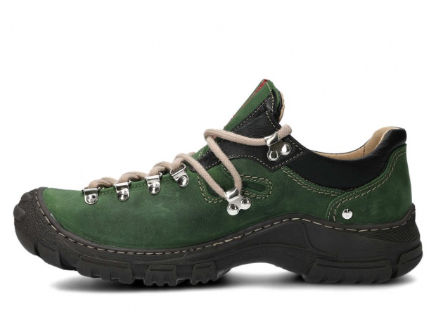 Men's trekking shoe NAGABA 055 green crazy leather