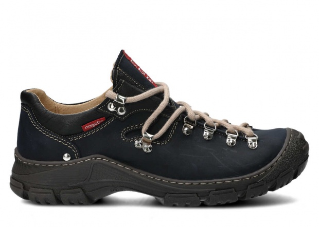 Men's trekking shoe NAGABA 055 navy blue crazy leather