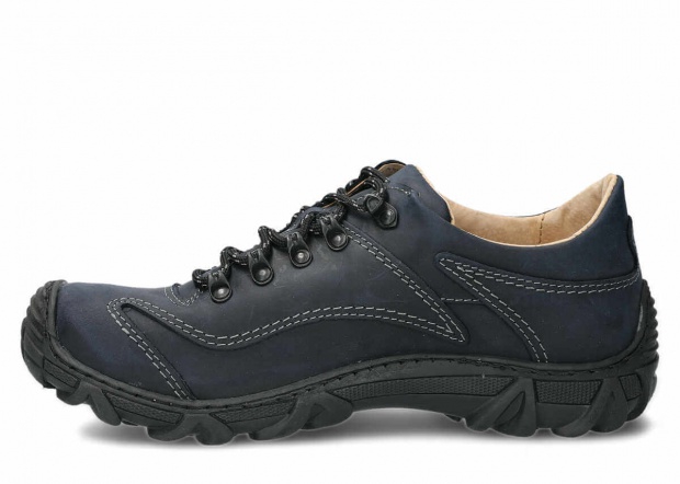 Men's trekking shoe NAGABA 400 navy blue crazy leather