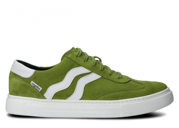 Men's shoe NAGABA 461 pistachio velours leather