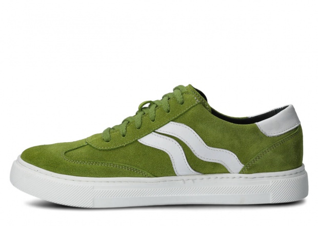 Men's shoe NAGABA 461 pistachio velours leather