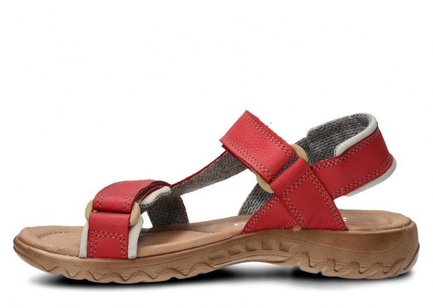 Women's sandal NAGABA 168 red rustic leather
