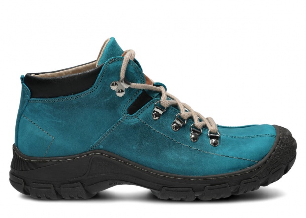 Men's trekking ankle boot NAGABA 456 turquoise crazy leather