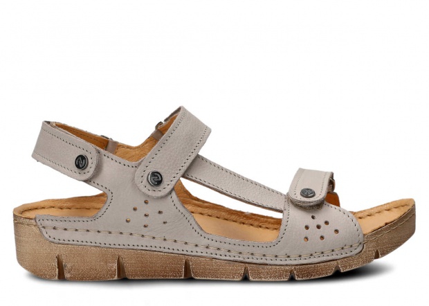 Women's sandal NAGABA 306 light ashen grey rustic leather