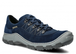 Men's trekking shoe NAGABA 485 navy blue crazy leather