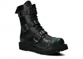 Combat booty NAGABA 523 green-black kabir leather