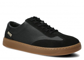 Men's wide shoe NAGABA 478 black velours leather
