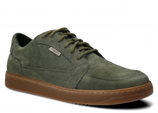 Men's wide shoe NAGABA 480 khaki velours leather