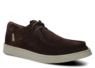 Men's moccasin, Men's shoe NAGABA 2521 dark brown velours leather
