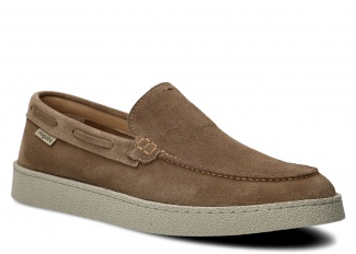 Men's moccasin, Men's shoe NAGABA 2608 beige velours leather