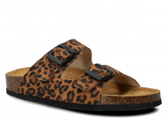 Profiled Slides - NAGABA 0172 ginger leopard leather
